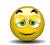 Yellow spherical emoji with green eyes and black eyebrows showing multiple facial expressions including smiling, worried, and surprised states.