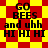 Yellow and red checkered background with black text reading GO BEES and uhh HI HI HI in four identical quadrants.