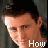 Four- shows a person with dark hair against a gray background, each displaying text: 'How', 'You', and 'Doin?' in white pixelated font