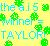 Pixelated static image with yellow background, green tree icons, and light blue text reading "Merrill Taylor" in three lines.