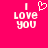 Pixelated text and heart symbol on bright pink background, with one version showing a pixel-art heart replacing the word 'love'.