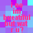 Pixelated text in pink letters on a purple and blue checkered background, repeating 'i no im bueatful but wat ru?' across multiple