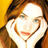 Static 48x48 pixel icon of a woman with brown hair and green eyes against a yellow background, rendered in low-resolution pixel art style.
