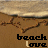 Beach scene with heart-shaped sand drawing and text 'beach love' in black and beige letters.