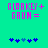 Pixelated text 'GLARKEY+ GRUM=' in pink on cyan background with blue and light blue pixelated shapes below.