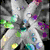 six distinct pixelated images including a starry figure, green eye, skull, stars, pattern, and 'bored' text