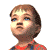 Six pixelated character portraits arranged in two above a 'Sims 2' logo, showing variations of hair and facial features