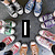 A pixelated image shows multiple pairs of feet in sneakers arranged in a circular pattern with text overlays.