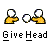 Pixelated icon shows two figures in orange shirts with white circular heads, one figure extending a hand toward the other against gray background.