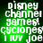 Green background with white pixelated text reading 'disney channel games! cyclones I luv joe' in four identical arranged in a