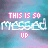 Pixelated text 'THIS IS SO MEAN' in pink and white with 'UP' below, on a blue-purple gradient background with subtle cloud-like patterns.