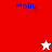 Pixelated icon with four quadrants showing 'Molly' text and star symbols on red, pink, white backgrounds.