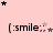 A pink background displays multiple instances of the text (:smile:; with varying star arrangements above and below the text in each instance.