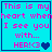 Four identical cyan square with blue borders display pink pixelated text reading "This is my heart when I see you with... HER! <3" and a dark blue heart symbol
