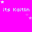 Bright pink background with repeated white text 'its Kaitlin' and scattered white stars, partially obscured by a gray rectangle.