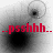 _psshhh_ text in red appears over a grayscale image with black circular shapes; the top-left circle shifts position across frames.