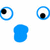 Pixelated blue fish-shaped icon with black eyes and text reading STUPID FISH, showing animation changes in eye position and a tear drop.