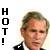 Static pixelated buddy icon featuring a person's face on the right and vertical black text "HOT!" on the left against a white background.
