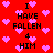 Red background with pink pixelated hearts and black text reading "I HAVE FALLEN 4 HIM" in a repeated pattern.