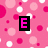 Pink background with white and pink circles; black squares containing pink letters E, L, I, S, E and 'Moi' text.