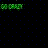 Green pixelated shape with scattered dark green and light green squares on black background with blue grid dots.