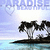 Static pixelated icon depicting a tropical island scene with palm trees, water, and sky.