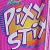 Animated sequence showing a pink and purple background with 'Pixy Stix' text, changing star symbols over the words 'for those who can't afford', and repeated 'Heroin' text at bottom.