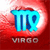 Static 50x50 pixel buddy icon featuring a blue Virgo zodiac symbol on red background with "VIRGO" text below.