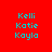 Red background with cyan text names and pink horizontal bars in four quadrants, animated to shift bar positions between frames.
