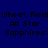 Pixelated text displays 'Wheat Field', 'All Star', and 'Sapphires' in black on a blue background with white rectangular overlays.