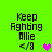 Green background displays four identical text blocks with 'Keep Fghtng Allie </8' and a heart symbol, where the heart color changes between frames.
