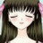 Pixelated anime-style character with closed eyes and pink hair accessory on left, adjacent to black background with white text "Anime IM" and stylized signature on right.