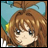 A 48x48 pixel buddy icon featuring a split composition with an anime-style character on the left and text elements on the right, displayed as part of a contact sheet.