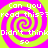 Four identical spiral patterns with alternating pink and yellow colors, each containing white text reading "Can you read this? Didn't think so" on a bright background.