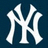 A pixelated white 'NY' monogram on a dark blue background with visible dithering and blocky rendering.