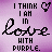A static image with a purple gradient background displays repeated text and symbols in black, pink, and white.