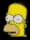 Yellow cartoon character head with large white eyes and brown nose in multiple poses against black background.