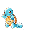 Two pixelated blue turtle-like creatures with orange shells stand side-by-side against a gray background, one facing left, the other right.