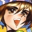 Pixelated anime-style character face with open mouth on left, black background with white text "Anime IM" and signature on right.