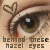 A 50x50 pixel animated contact sheet showing two frames of a close-up eye with heart symbols and text below, displayed side-by-side on a gray background.