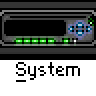 Animated contact sheet of a system-themed buddy icon showing sequential frame changes with green progress bars and blue circular elements on gray backgrounds.