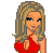 Pixel art contact sheet showing three frames of an animated Santa-themed icon with a woman in red dress and high heels, each frame displaying the text "All I want for christmas is you."