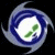 Animated icon with swirling blue and white vortex on black background, green text 'Original Icons .com' on solid green