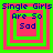 Four identical pixelated squares with layered borders display text reading 'Single Girls Are So Sad' in blue on pink and green backgrounds.