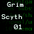 A 4-frame animated contact sheet showing a digital icon with green terminal-style text, red numbers/symbols, and white text on black background.