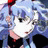 Pixelated anime-style character icon with blue hair and red accessory on left, black background with white text "Anime IM" and signature on right.
