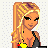 Pixel art contact sheet showing a blonde woman in black bikini with yellow duck accessories and text "I Feel Ducky" on white background.