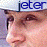 nine pixelated images showing a person's face with changing eye expressions and head angles, each labeled 'jeter' in blue text on a white banner above the head
