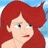 Pixelated image of a red-haired character with blue eyes on left, green background with red text 'ife sucks gat a hel mat' on right.