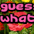 Pixelated text reads "guess what its spring!" over a floral background with red and orange flowers on green foliage.